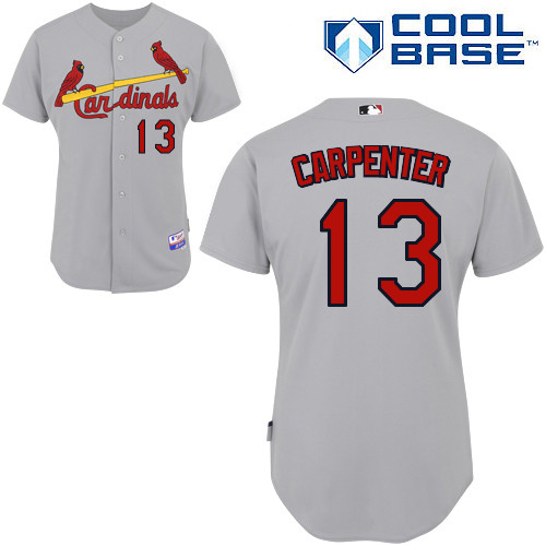 Matt Carpenter #13 MLB Jersey-St Louis Cardinals Men's Authentic Road Gray Cool Base Baseball Jersey
